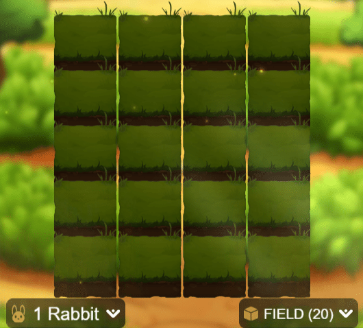 รูปลักษณ์ของเกมสล็อต Rabbit Mines - FIELD