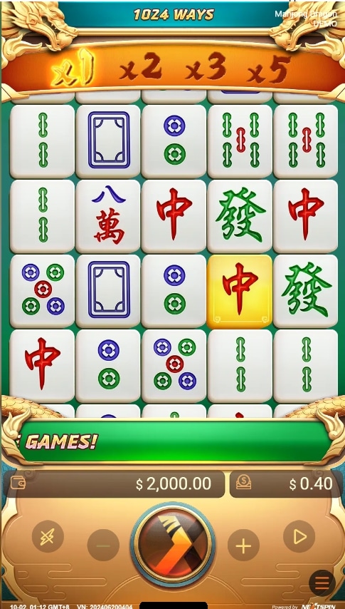 รูปแบบการเดิมพันเกม Mahjong Dragon