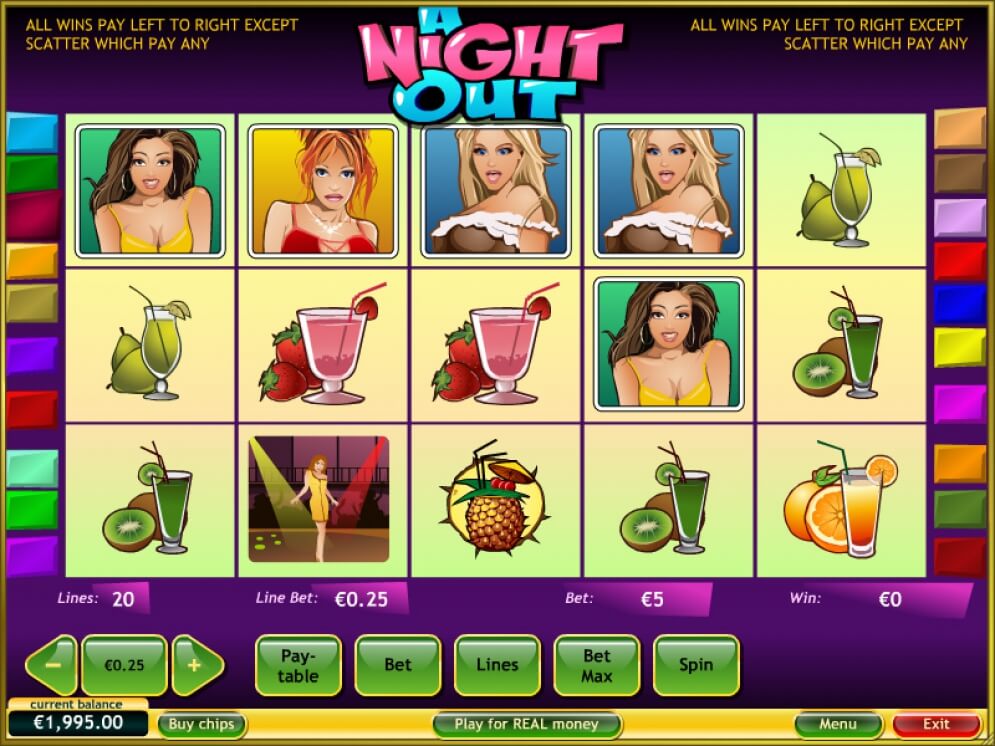 รูปแบบการเดิมพันเกม A Night Out